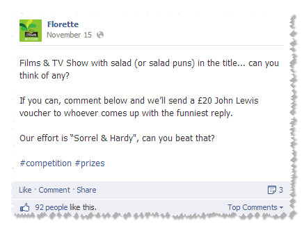 view post asking people to put salad ingredients into movie titles
