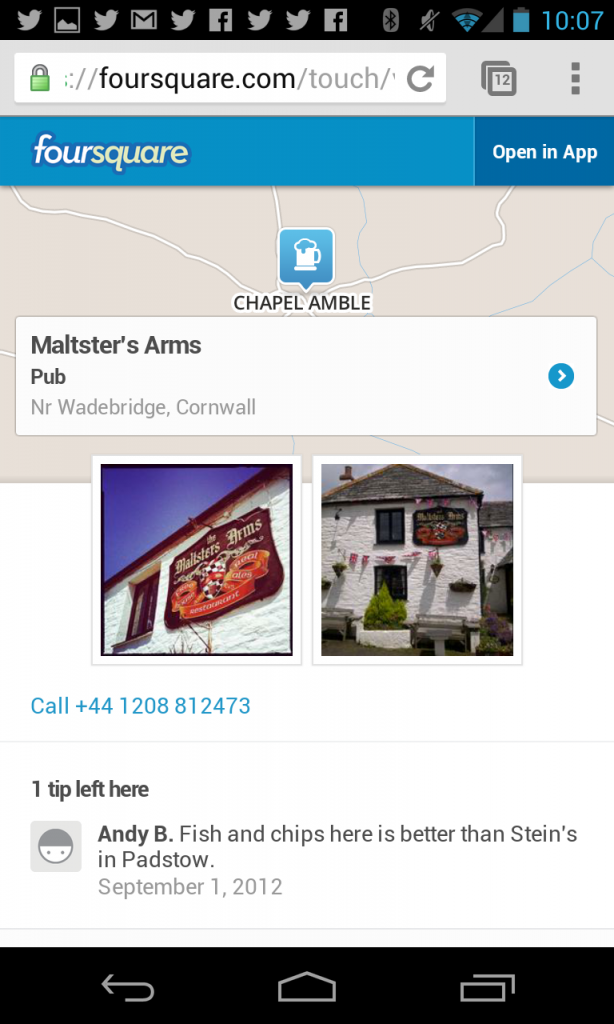 Maltsters Arms venue page